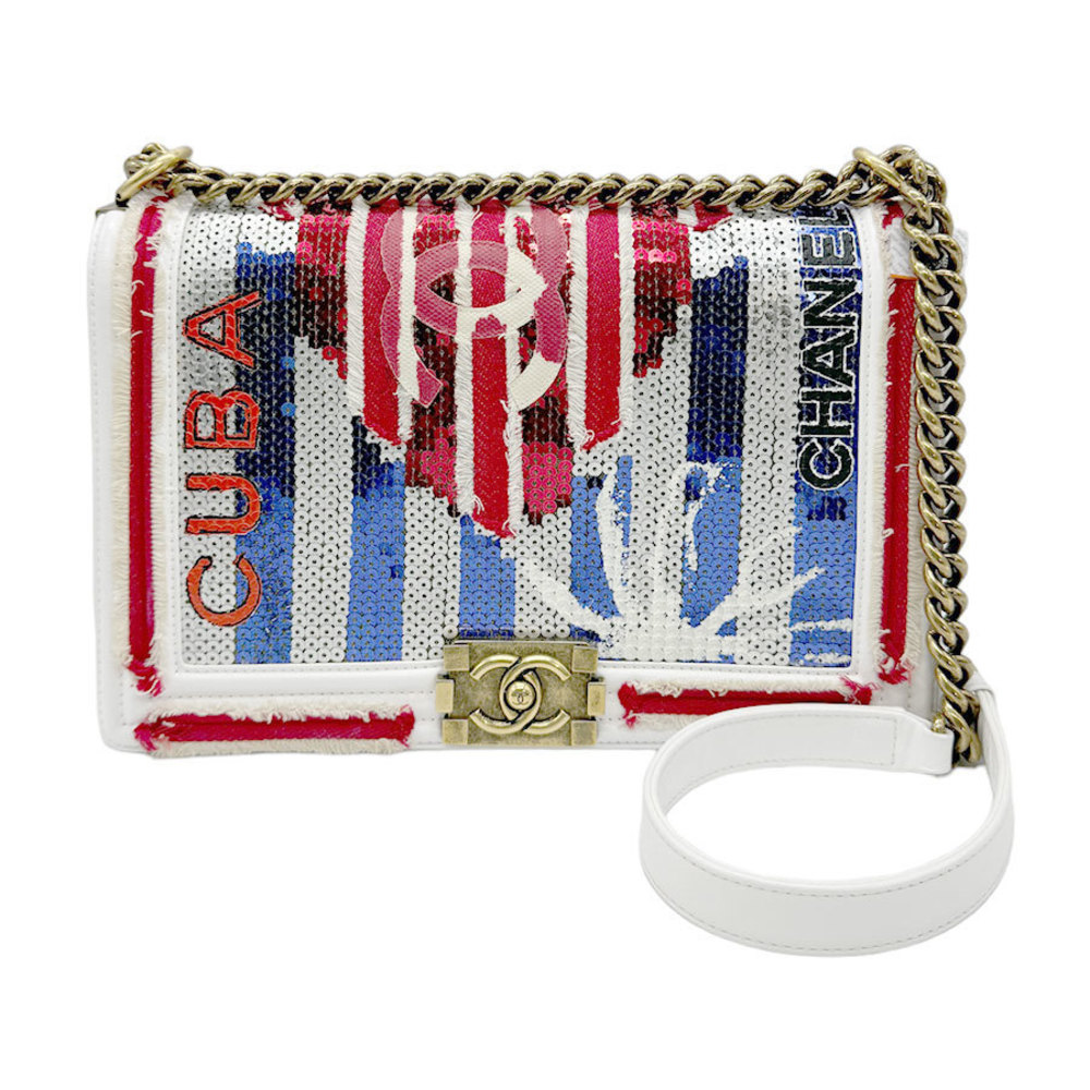 Chanel Boy Chanel Shoulder Bag White